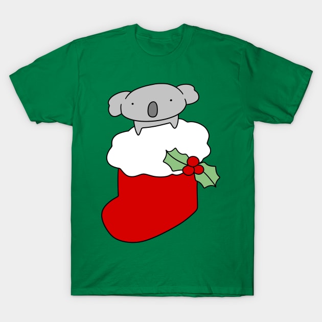 Christmas Stocking Koala T-Shirt by saradaboru